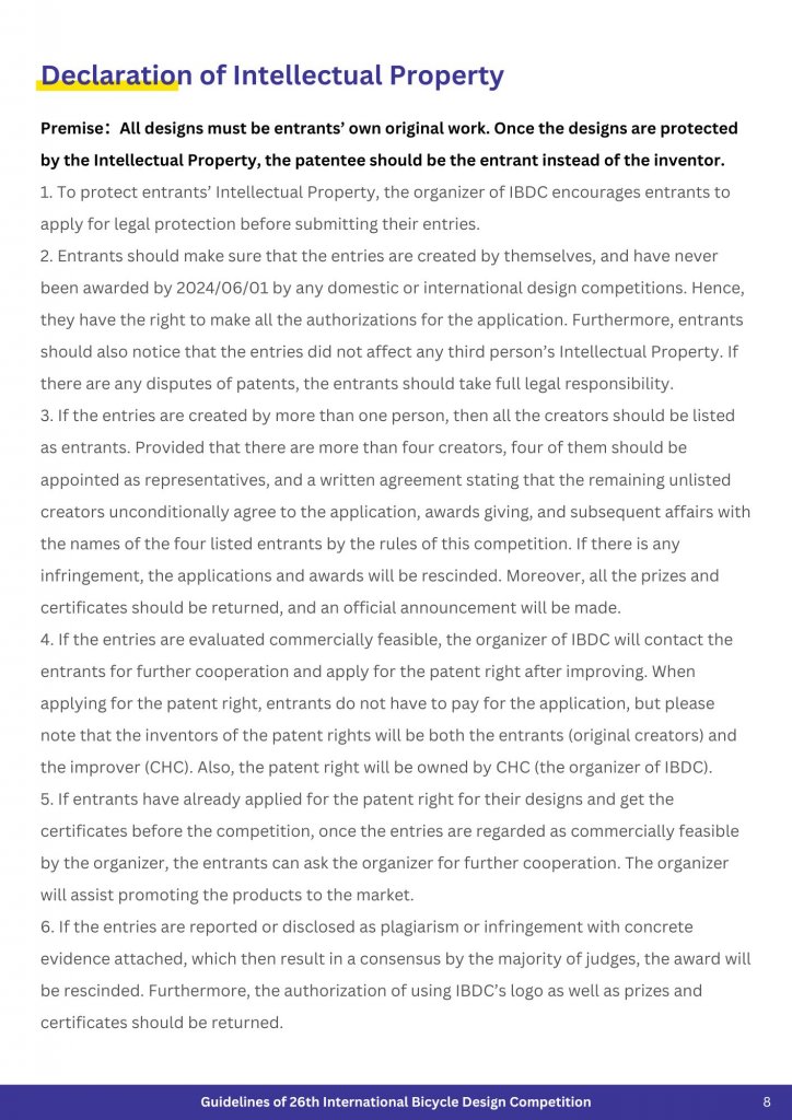 Guidelines of 26th International Bicycle Design Competition v1 (1)